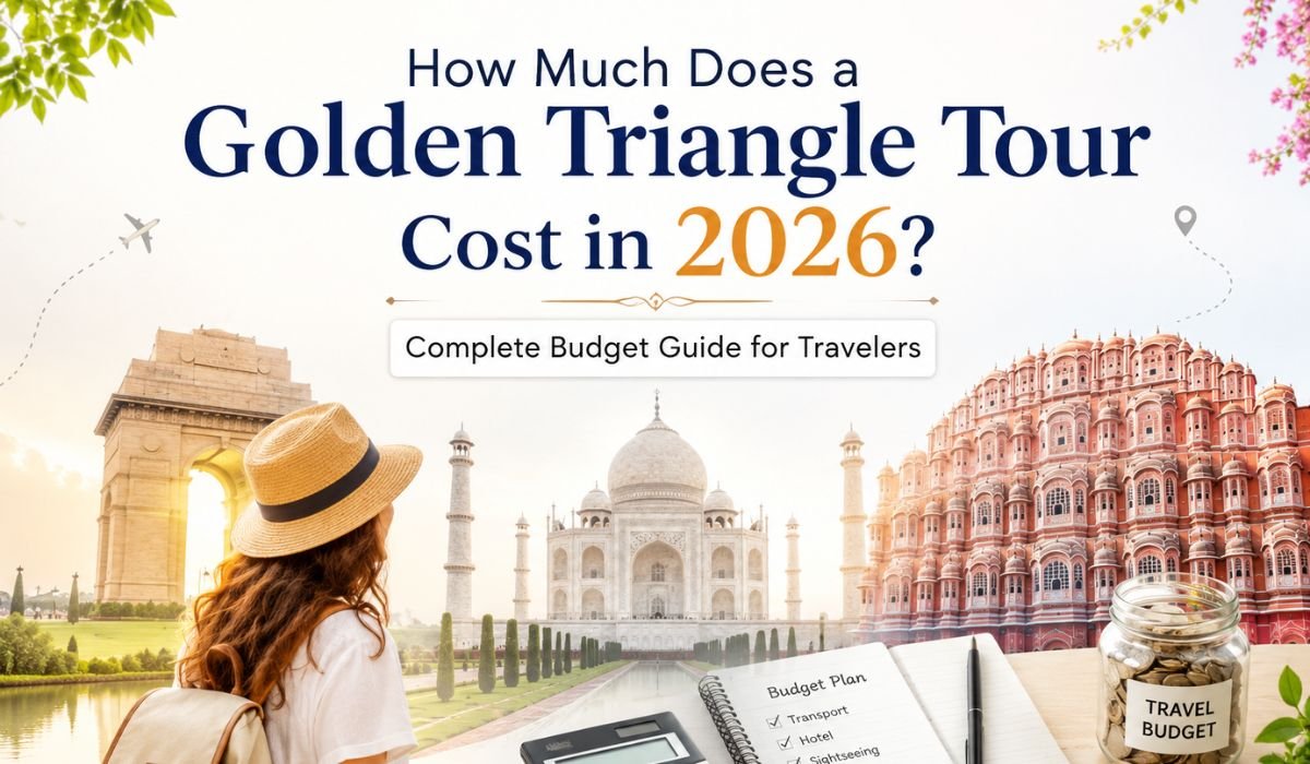 Golden Triangle tour cost guide 2026 featuring Delhi Agra Jaipur travel budget planning