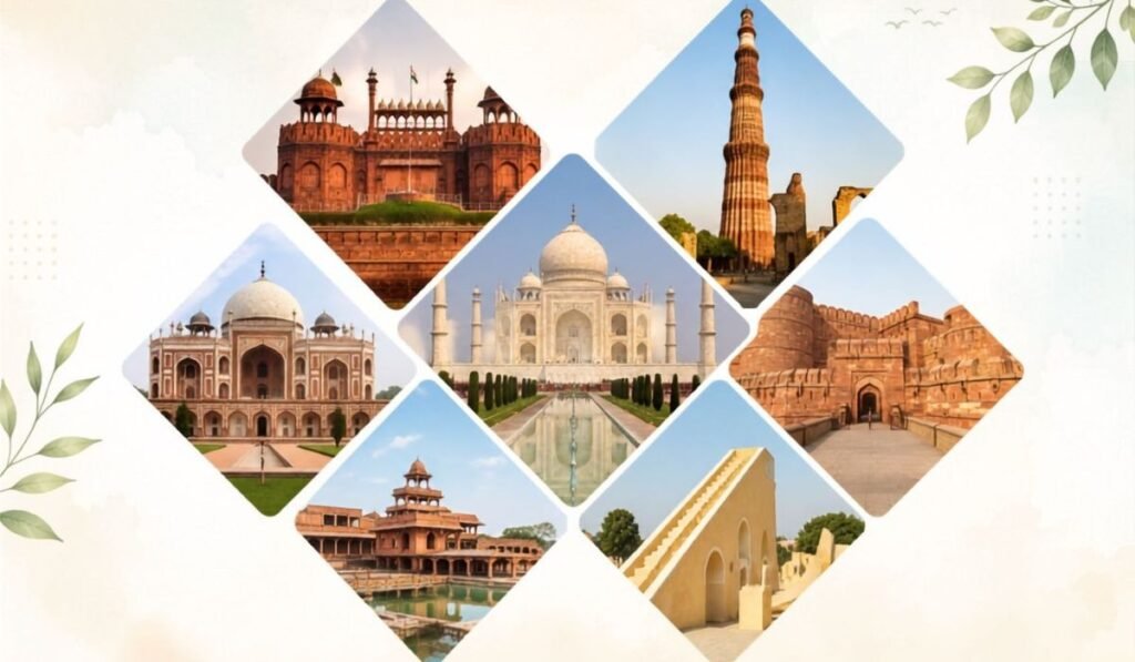 UNESCO World Heritage Sites | Golden Triangle Tour Heritage Guide UNESCO World Heritage Sites on the Golden Triangle Tour including Red Fort, Qutub Minar, Humayun's Tomb, Taj Mahal, Agra Fort, and Fatehpur Sikri.