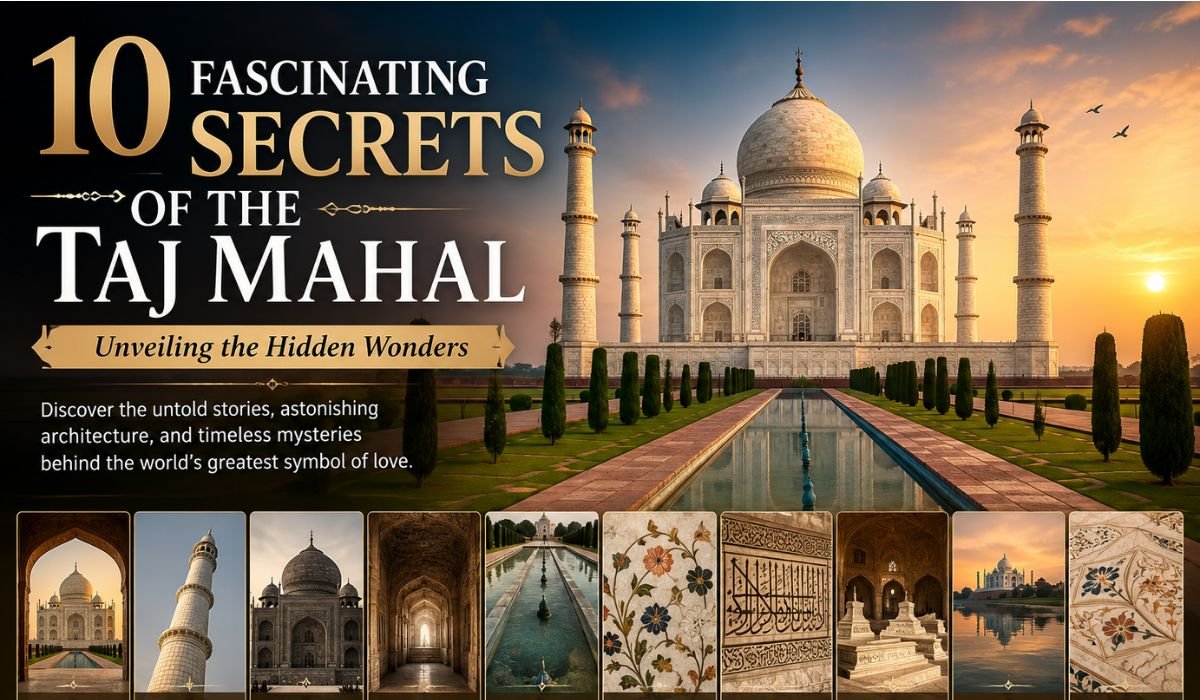 Explore the fascinating secrets of the Taj Mahal, from remarkable architectural details and intricate marble craftsmanship to lesser-known stories and mysteries.